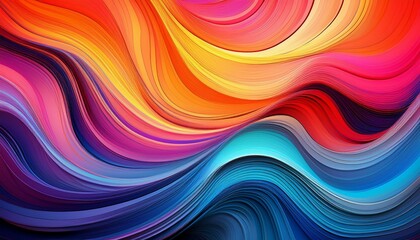 a vibrant abstract background featuring waves of vivid colors