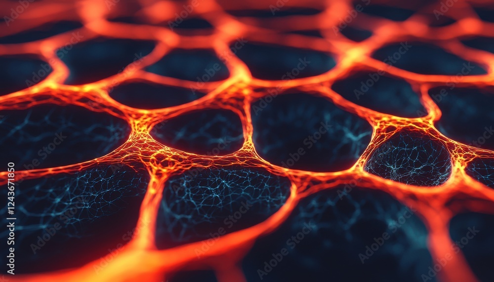 Poster effective strategies for cadmium immobilization. vibrant lava-like texture with glowing orange patte