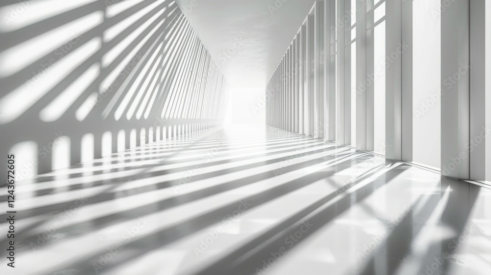 Aufkleber a minimalistic abstract architecture scene with clean lines and shadow play. stock photo --ar 16:9 -
