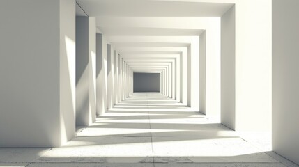 Obraz premium A minimalistic abstract architecture scene with clean lines and shadow play. stock photo --ar 16:9 --style raw --v 6 Job ID: 7dab1949-3836-4de1-b42e-d8679f91b3bb