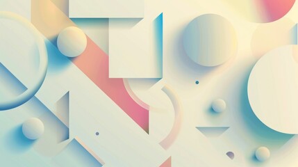 A simple, clean white abstract design with geometric shapes and gradients. stock photo --ar 16:9 --style raw --v 6 Job ID: d5fba325-a295-4f29-8115-aa73dd62ba66