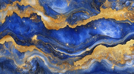 Fototapeta premium Abstract Blue and Gold Glitter Texture Background