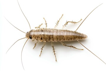 silverfish isolated on white background 