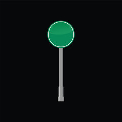 simple vector empty green road sign