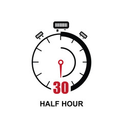 Half hour icon isolated on background vector illustration.