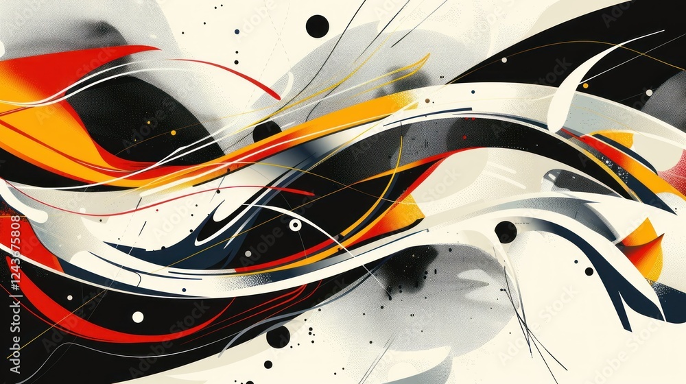 Poster a dynamic abstract vector design with layered geometric elements. stock photo --ar 16:9 --style raw 