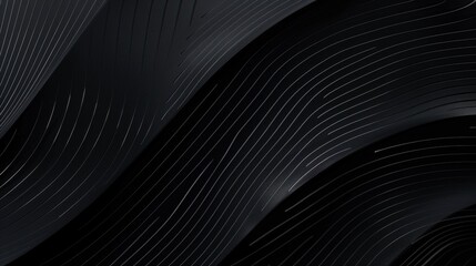 Abstract Black Wave Background with Subtle Glitter