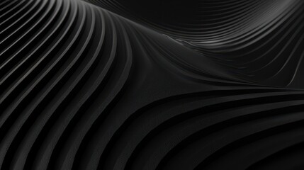 Abstract Black Wave Texture Background