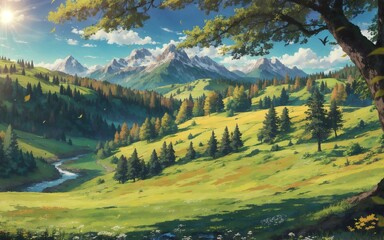 landscape in the mountains, Inspiration from Nature