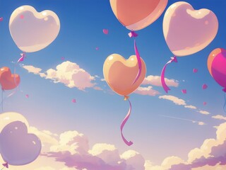 balloons in the sky