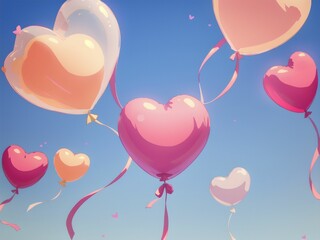 balloons in the shape of heart