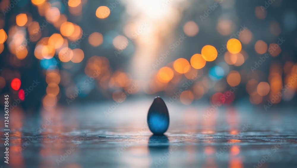 Poster abstract blurred background with artistic out of focus technique featuring a solitary object against