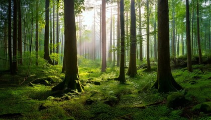 Fototapeta premium Ancient Ruins Hidden in the Lush Jungle Mist
