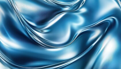 Fototapeta premium Abstract Blue Liquid Metallic Texture Background