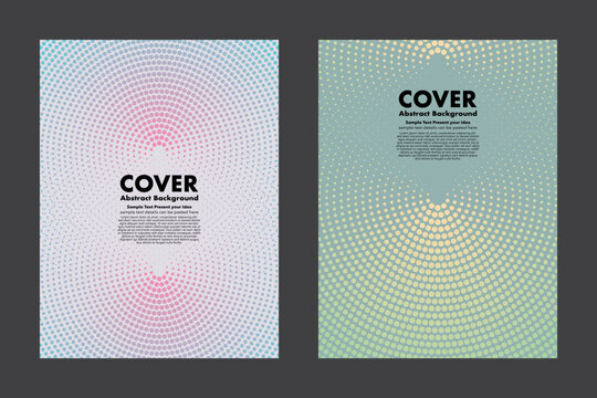 Modern abstract vector gradient shade circles halftone dots on clean and gentle background. Geometric shapes minimalist style for cover, graphic design, digital artwork, posters, annual report.