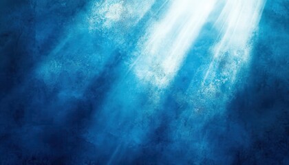 Abstract Blue Texture with Bright Light Rays
