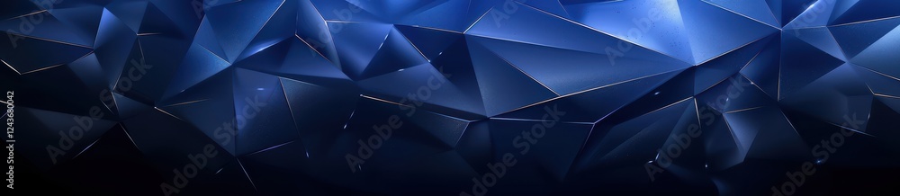 Poster Abstract Blue Triangular Pattern Background