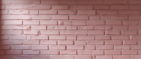 Naklejka premium Textured pale pink brick wall background suitable for interior design and contemporary decor projects. Ideal for creative visual presentations.