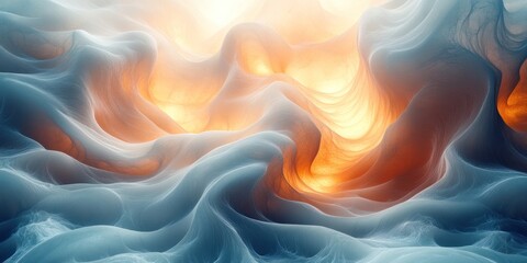 Fototapeta premium Abstract Celestial Landscape: A Symphony of Hues and Forms