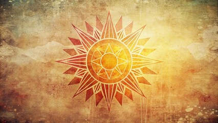 Vintage Summer Solstice: Minimalist Sun Design, Retro Photography