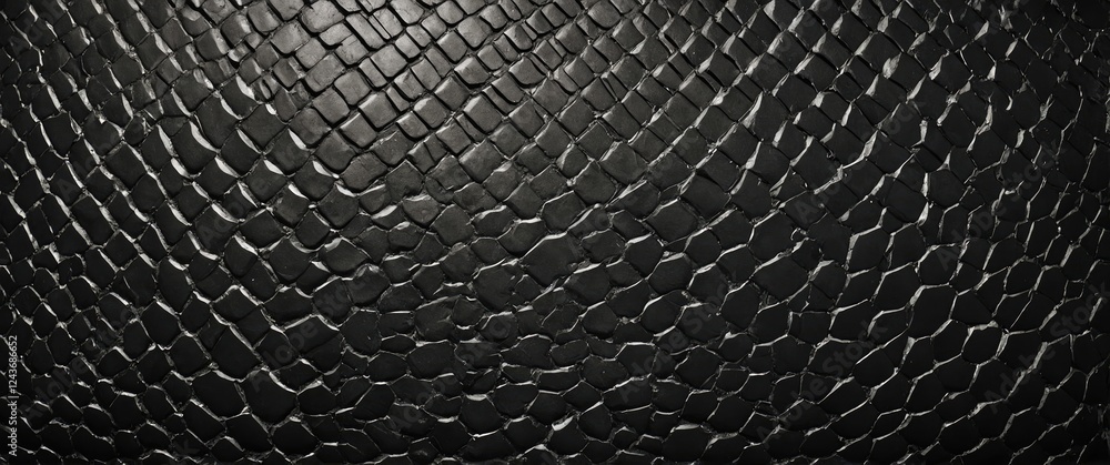Poster textured black tile pattern background ideal for modern graphic design and artistic projects showcas