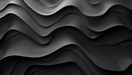 Obraz premium Abstract Dark Gray Waves Texture Background