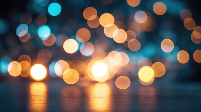 Colorful bokeh circles with soft focus lights creating an abstract background for festive or artistic themes