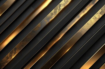 Obraz premium Abstract Diagonal Gold And Black Metallic Lines Texture Background
