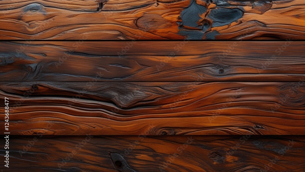 Poster elegant rich teak wood texture with intricate patterns and natural grain for use in design and archi