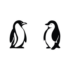Naklejka premium Penguin silhouette