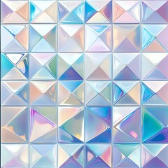 Fototapeta premium Iridescent geometric tile pattern