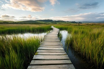Fototapeta premium Swamp Walk, New Zealand