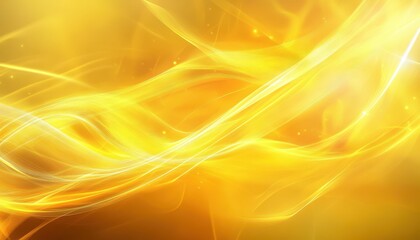 Abstract Golden Wave Background with Glowing Particles