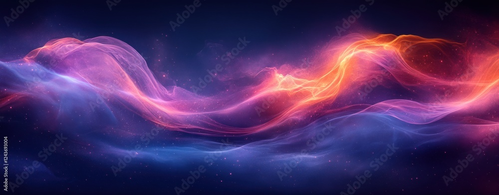 Poster deep blue violet abstract wave design minimal modern background
