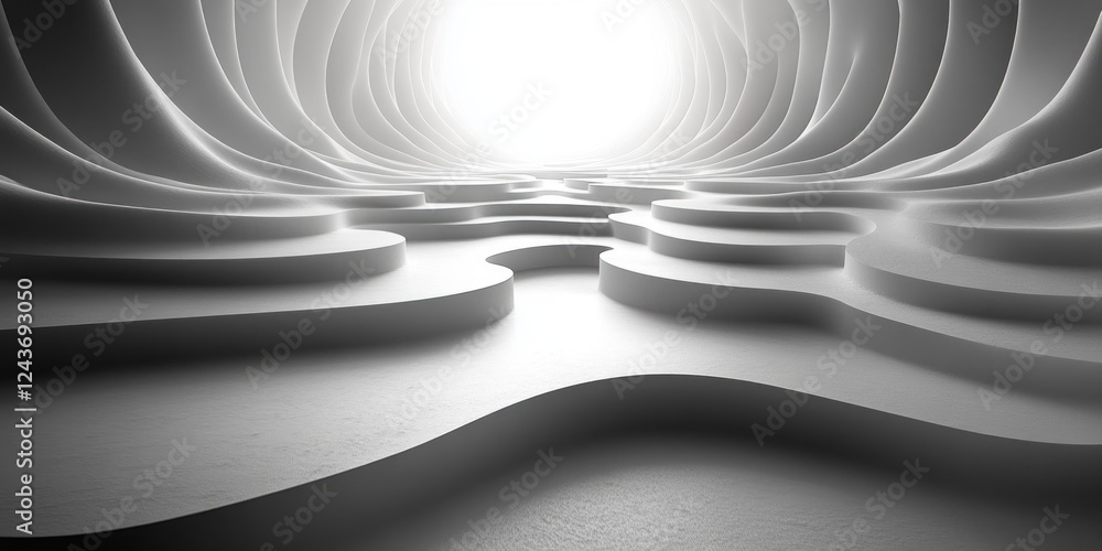 Poster minimalistic concentric circle pattern soft lighting abstract wallpaper design