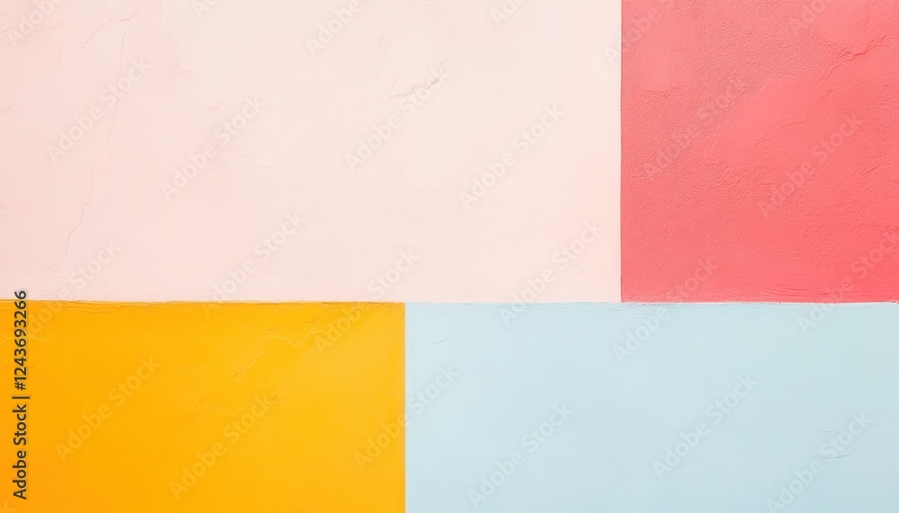 Poster abstract pastel color block wall texture