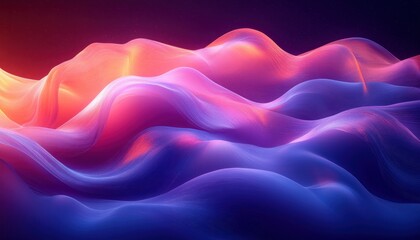 Obraz premium Abstract Neon Waves Flowing Lines Background