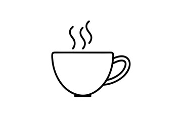 Minimalist Coffee Cup Line Art Vector Illustration for Modern Design - SVG File