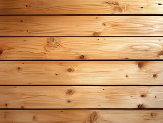 Fototapeta premium A close-up view of a wooden wall featuring parallel planks with a natural finish, showcasing the grain and texture of the wood.