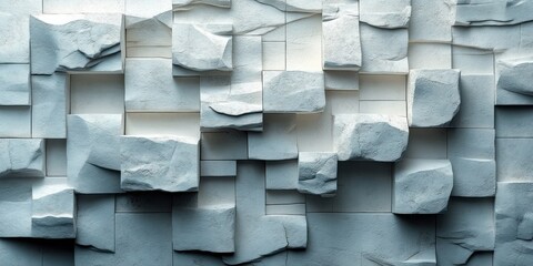 White Cube Block Texture Pattern Background with Copy Space for Interior Design and Wallpaper