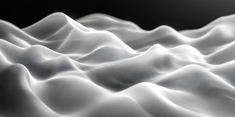 Obraz premium Abstract Black Wavy Lines Flowing Curve Pattern Dynamic Gradient Background for Technology Science Music Art