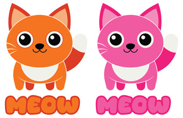 Cute funny Cartoon Cat little lovely paw pet Meow  T-Shirts – girl, cartoon, kitty, animal, graphic, baby, fashion, clothe, shop, apparel, Cartoon style cat t-shirt design Life is Better With a Cat