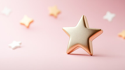 Obraz premium Studio setting product shimmering minimalist star design