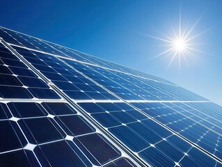 Single dot solar panel absorbing energy from a radiant minimalist sun