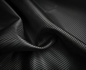 Closeup of Black Shiny Fabric with Glitter Texture