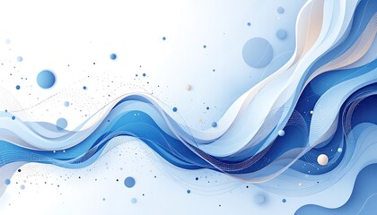 Abstract Blue Wave Background Design for Wallpaper