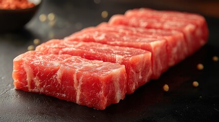 fresh pork meat isolated on transparent background