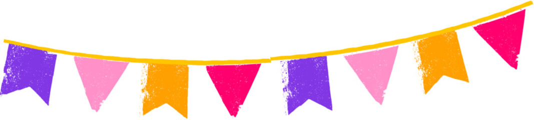 Colorful garland -  Mexican decorative elements collection for Cinco de Mayo, Day of the Dead and Fiestas © Marina Zlochin