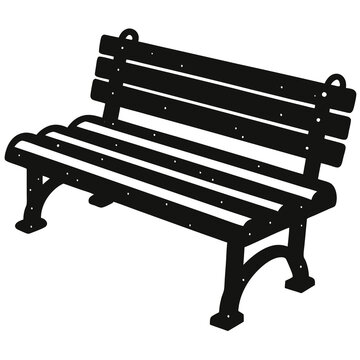 recommend clip art: park bench silhouette vector