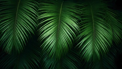 Close-up of a green tropical leaf with pronounced texture. Natural background for the environment and the emergence of themes.